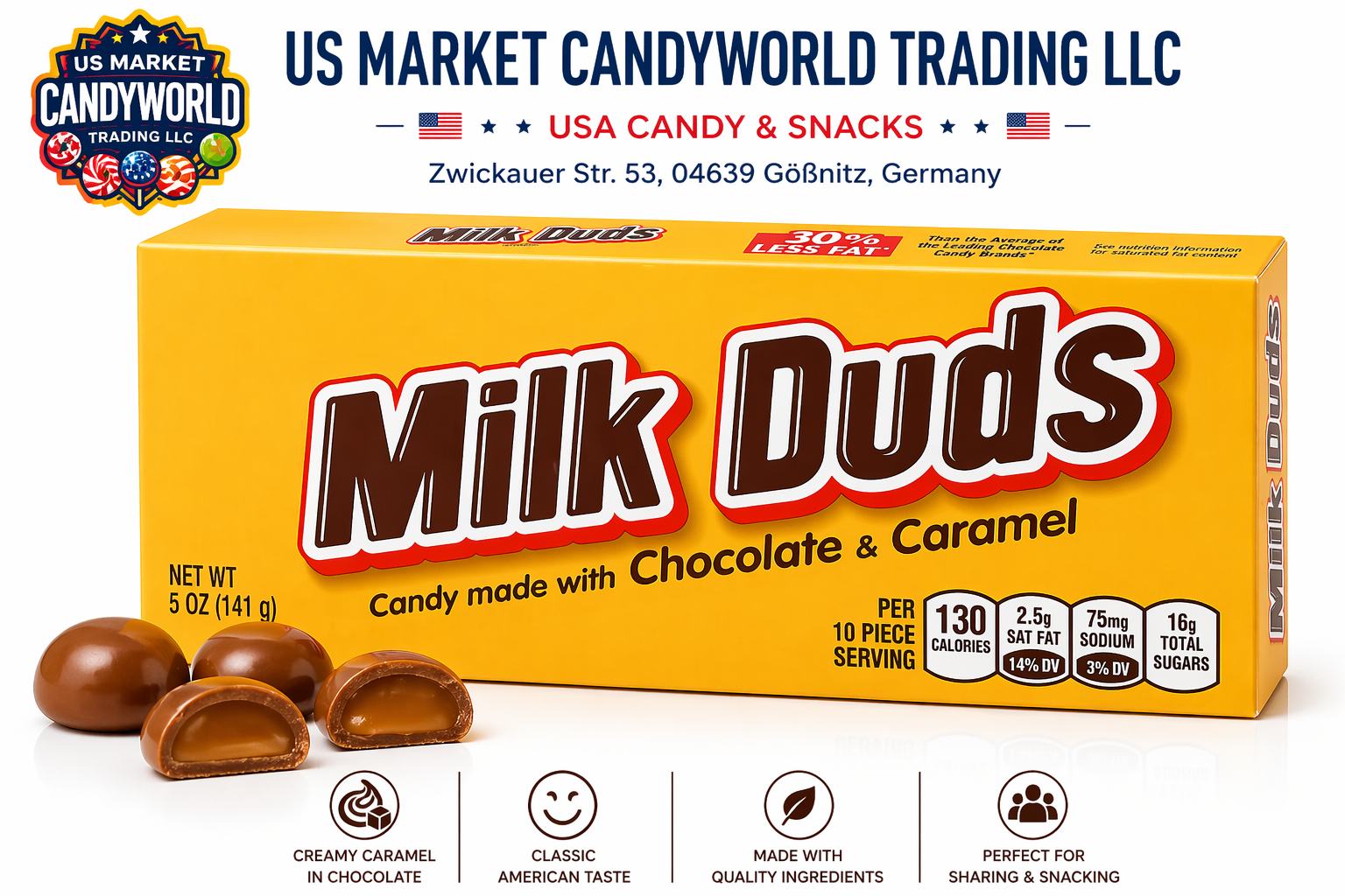 Hershey's Milk Duds Theater Box 5oz - 141g - (USA -Import) – Florida Candy