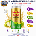 Red Bull Soda Energy Drink – Green Grape (Zero Sugar) 11oz - 325ml – Florida Candy
