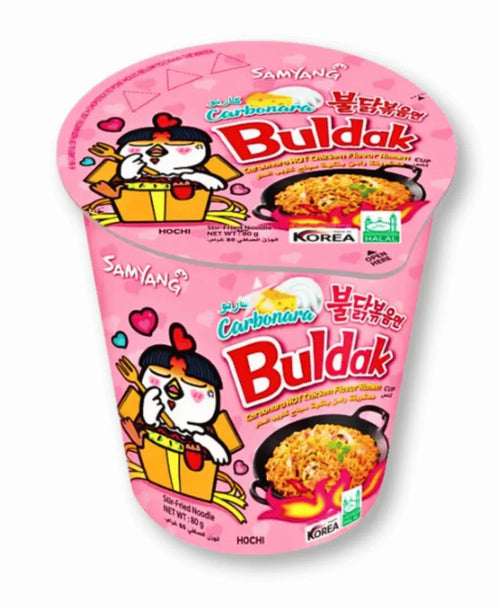 Buldak Carbonara PINK Spicy Ramen Cup 2,82oz 80g – Florida Candy