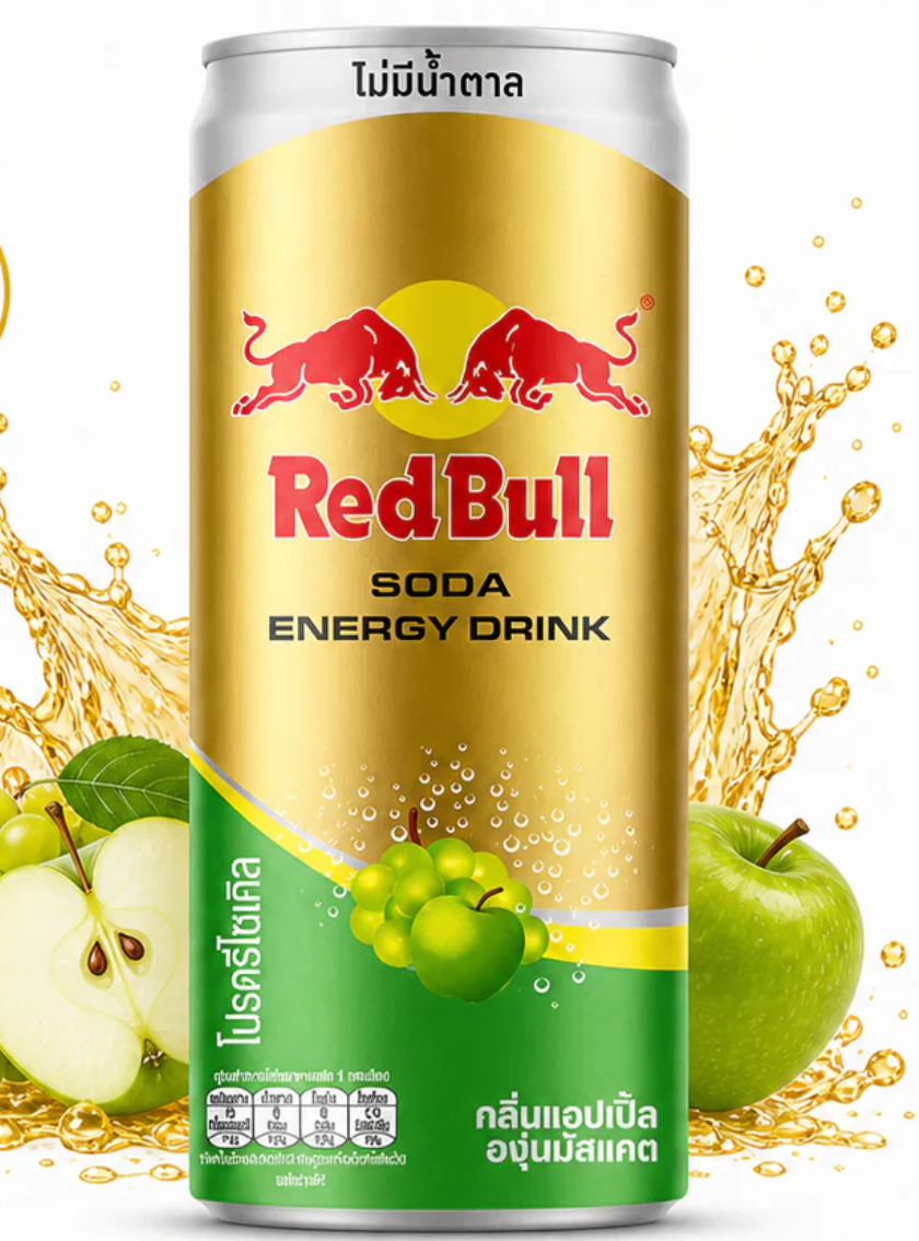 Red Bull Soda Energy Drink – Green Grape (Zero Sugar) 11oz - 325ml