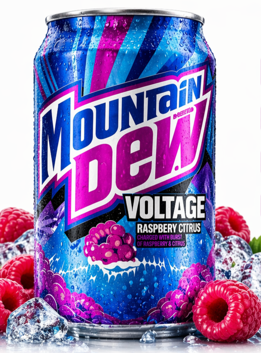 Mountain Dew Voltage Raspberry (Dose) – US-Softdrink mit extra Kick 🍇⚡