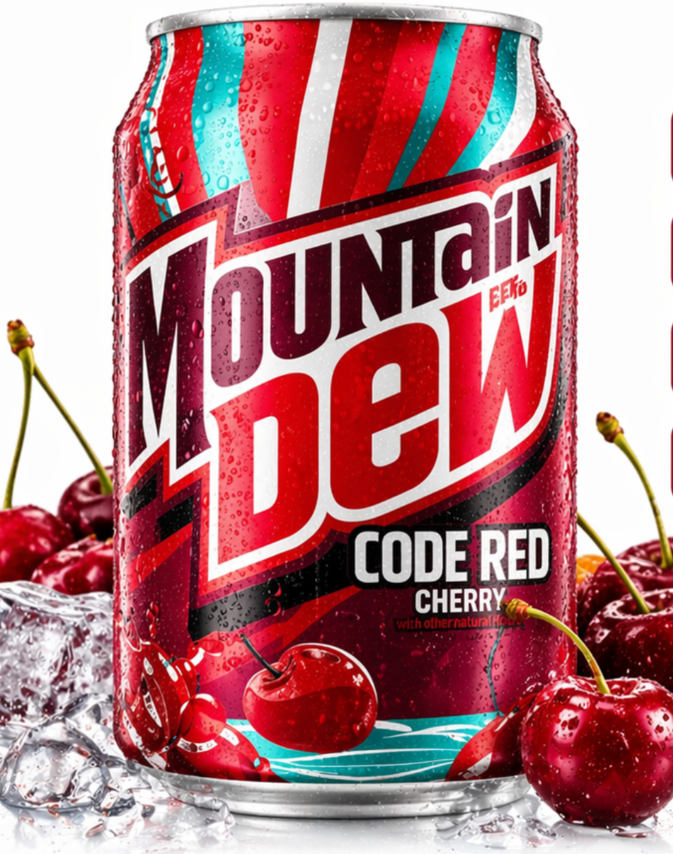 Mountain Dew Code Red – Cherry Flavor - 355 ml - (USA)