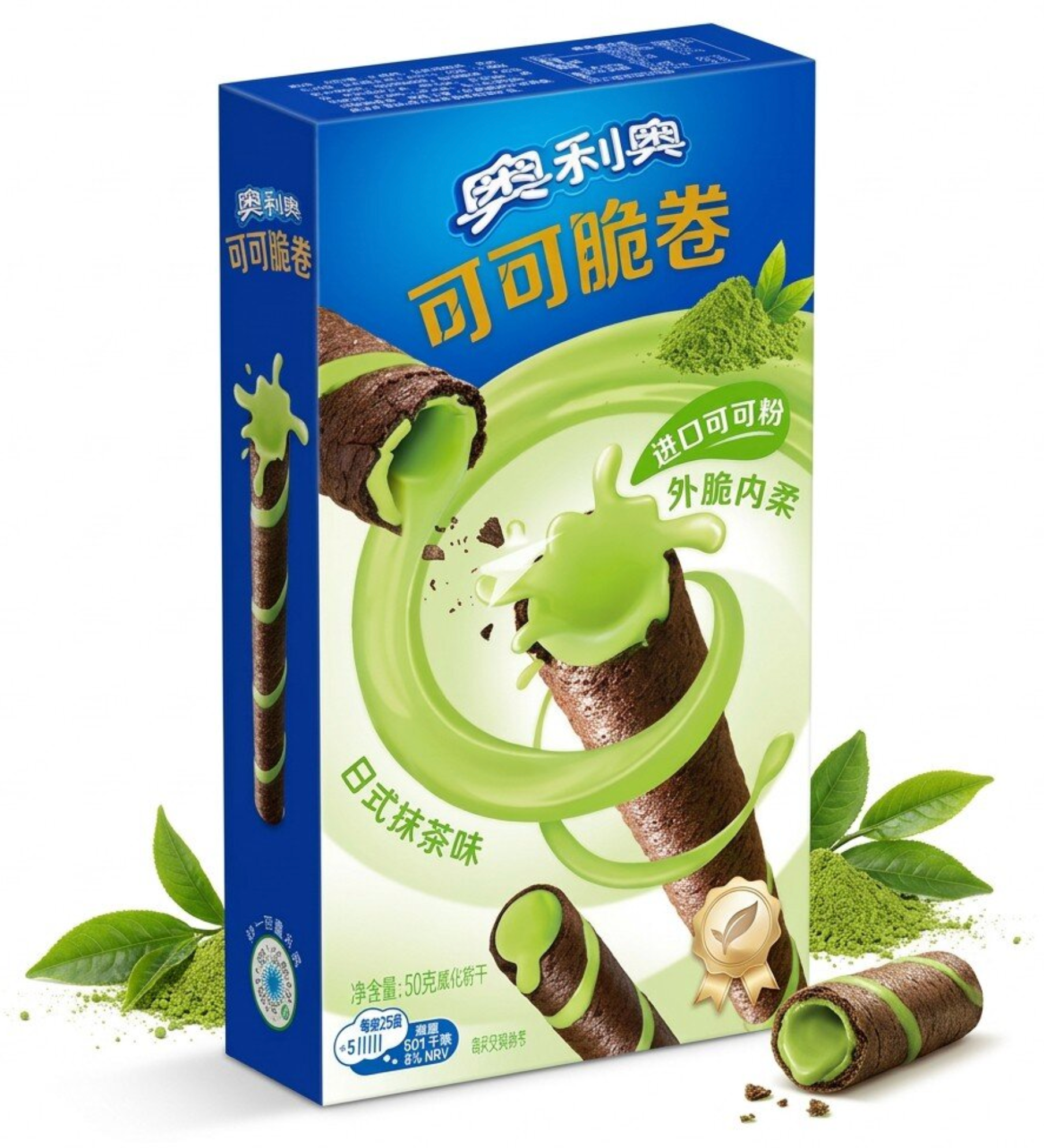 Oreo Matcha Wafer Rolls 50 g