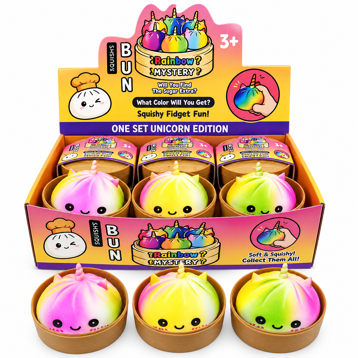Squishy Dumpling "Unicorn Rainbow" – 8,5 cm