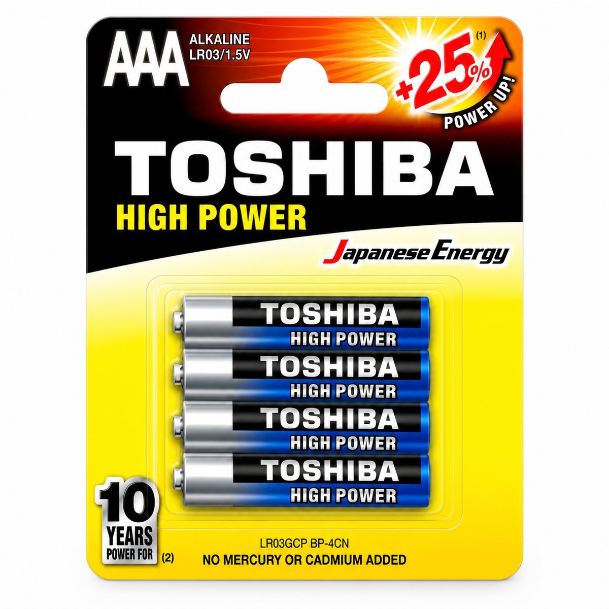 Toshiba AAA High Power Alkaline Batterien – 4er Blister