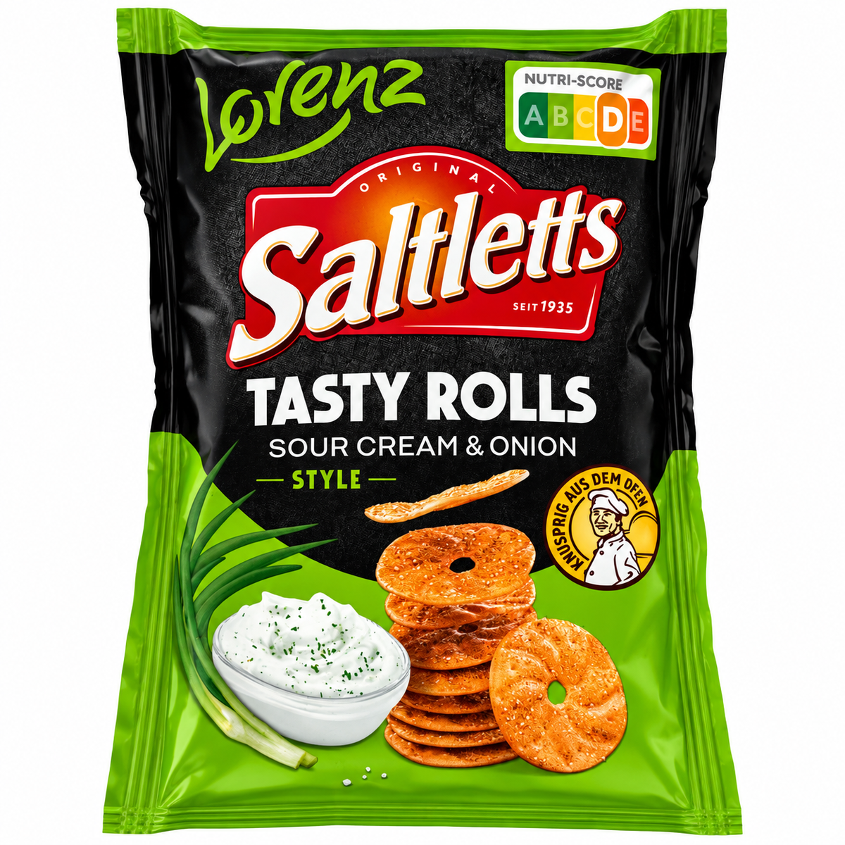 Saltletts Tasty Rolls Sour Cream & Onion – 40 g