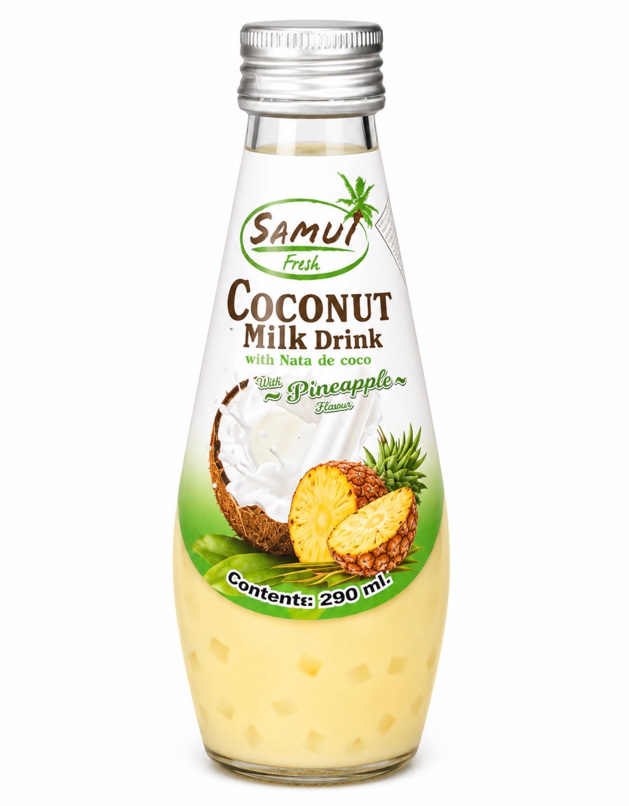 Samui Fresh Coconut Milk Drink mit Nata de Coco Pineapple – 290 ml